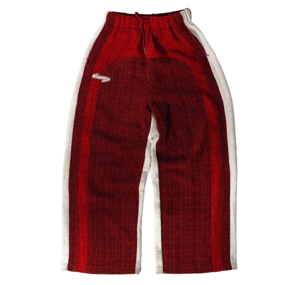 Visionary Club Red Striped Knit Lounge Pants (UNISEX)